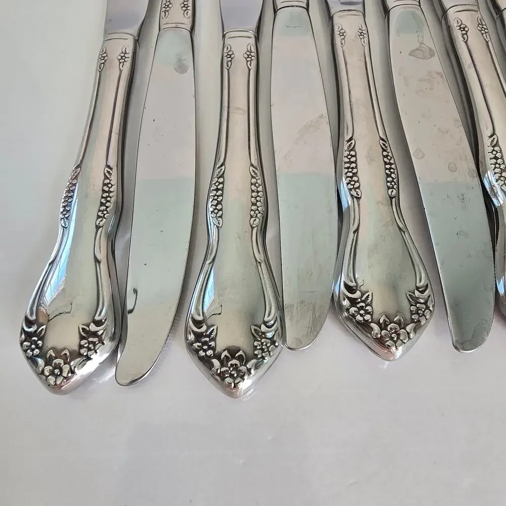 Oneida Mansfield Amadeus Set of 14 Dinner Knives Stainless WM Rogers Deluxe